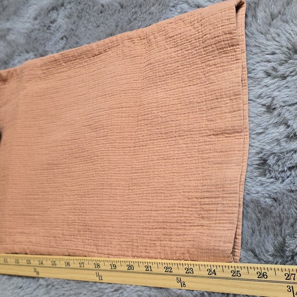 Rachel Comey Mauve Rose Seersucker Texture Side Zip Preppy Wide-Leg Cropped 6 - Picture 10 of 13